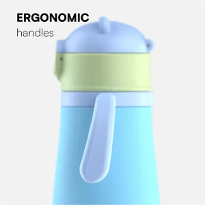 12 oz kids stainless steel water bottle with straw for school (复制)