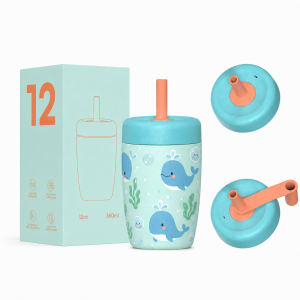 12oz kids stainless steel water bottle with fruit infuser (复制)