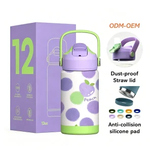 12oz kids stainless steel water bottle with fruit infuser (复制)