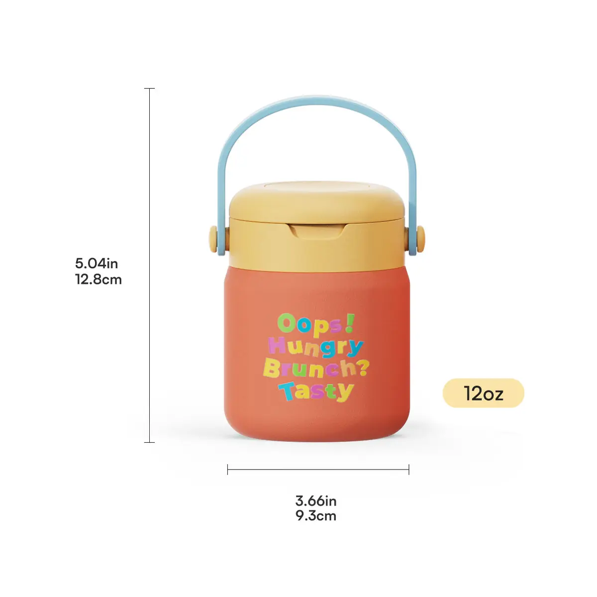 304 stainless steel insulated food jar with folding spoon and carry handle 304 stainless steel insulated food jar with folding spoon and carry handle