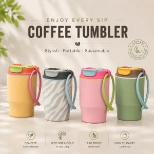 800ml 2 in 1 glass lined stainless steel thermal cup with straw (复制)
