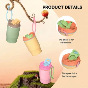 800ml 2 in 1 glass lined stainless steel thermal cup with straw (复制)