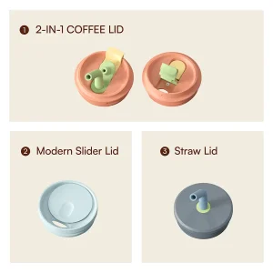 14oz insulated stainless steel coffee tumbler with 2 in 1 straw & spout lid (复制)
