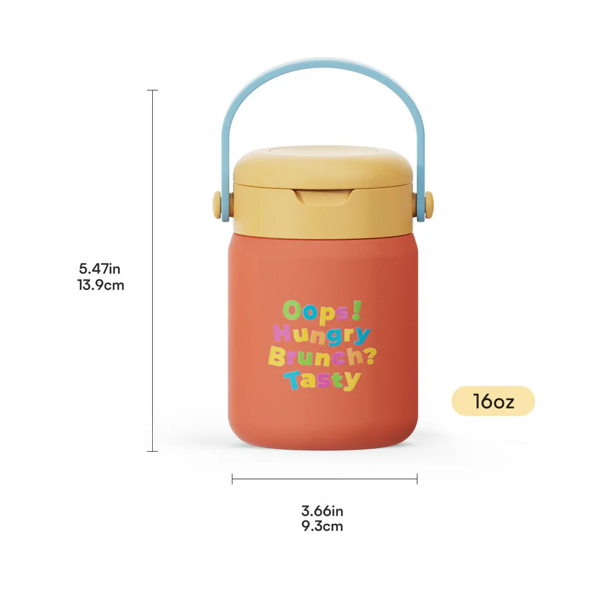 304 stainless steel insulated food jar with folding spoon and carry handle 304 stainless steel insulated food jar with folding spoon and carry handle