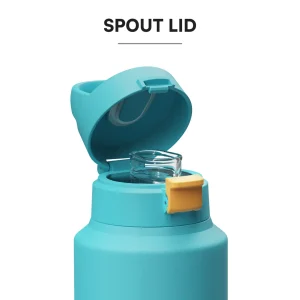 40 oz vacuum insulated stainless steel travel bottle with two cups and handle (复制)