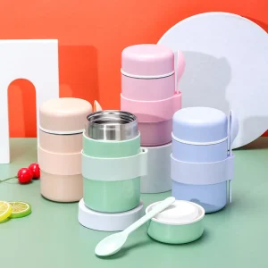 400 ml vacuum insulated stainless steel food jar with spoon