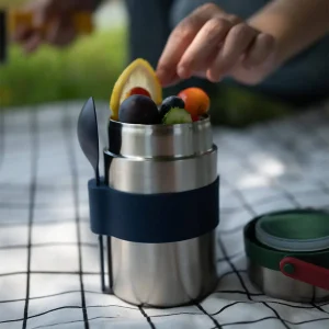 400 ml vacuum insulated stainless steel food jar with spoon