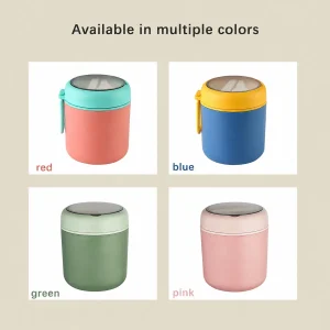 304 stainless steel insulated food jar with folding spoon and carry handle (复制)