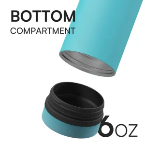 40 oz vacuum insulated stainless steel travel bottle with two cups and handle (复制)