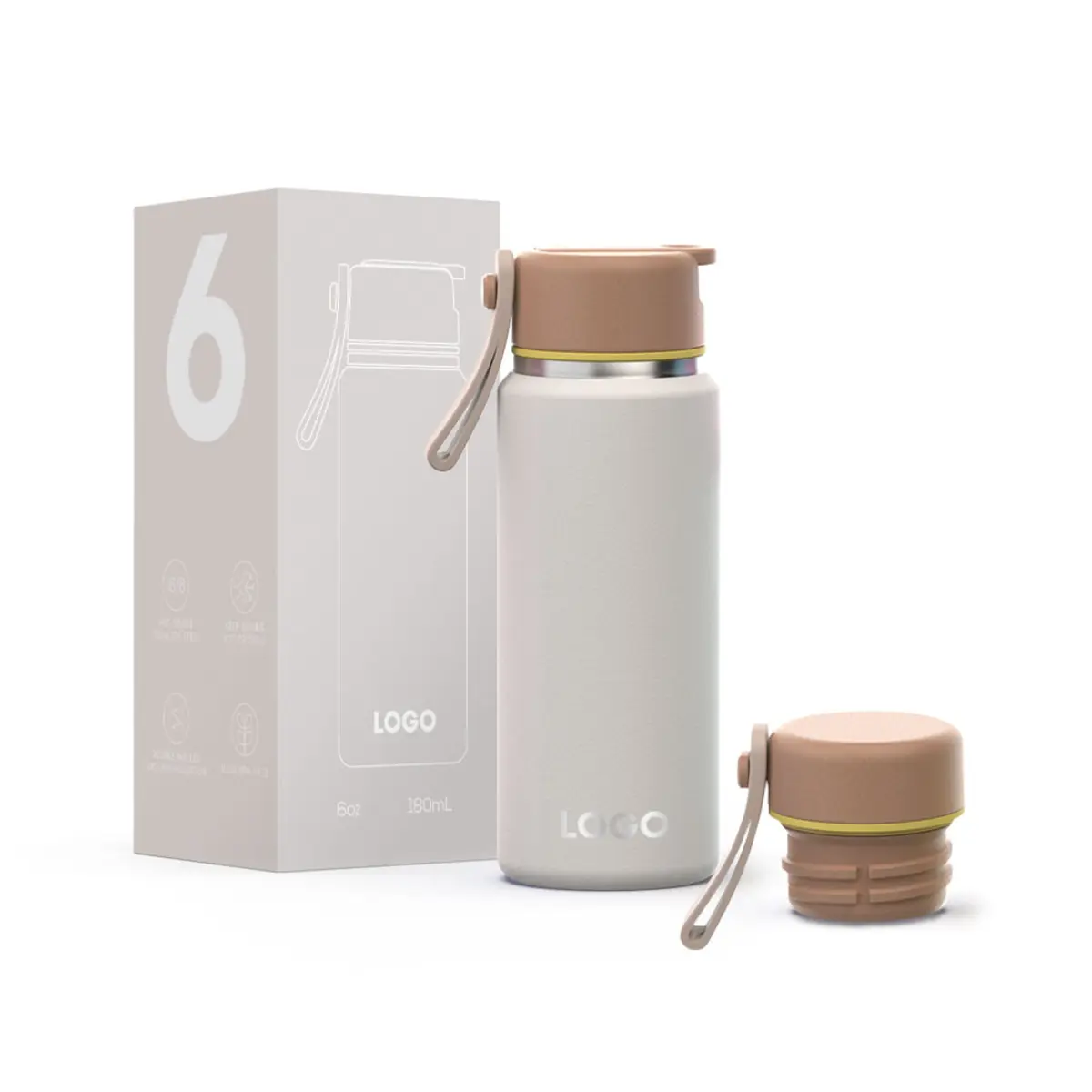 Super Slim Stainless Steel Water Bottle with Straw Lid – 6–16 oz