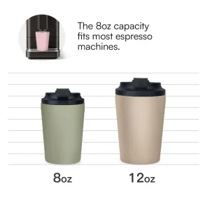 leak proof stainless steel coffee tumbler – 8oz & 12oz