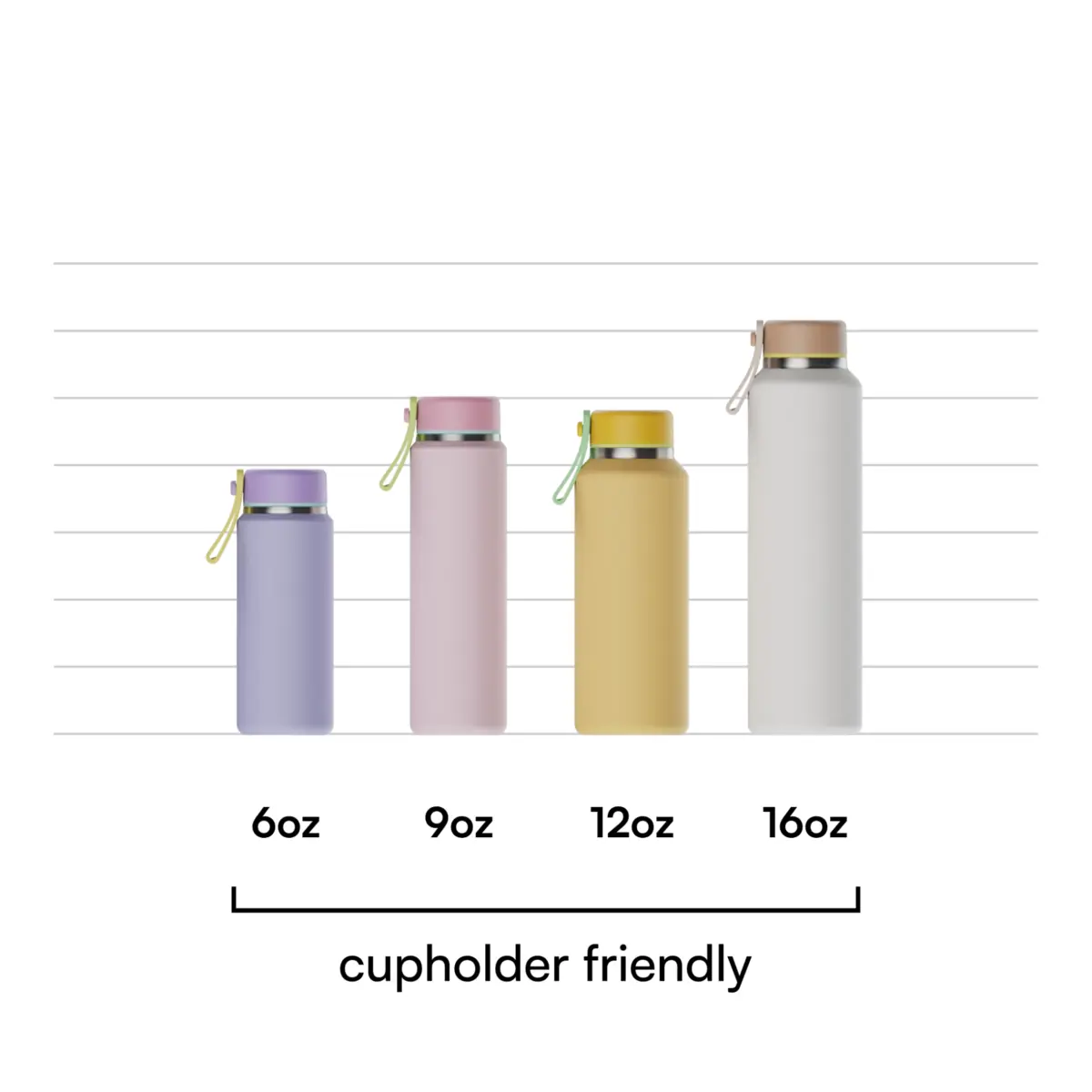 Super Slim Stainless Steel Water Bottle with Straw Lid – 6–16 oz - Image 2