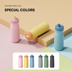 18 oz / 21 oz vacuum insulated stainless steel cycling water bottle