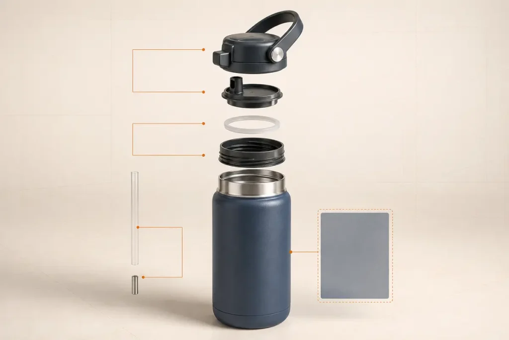 FDA vs LFGB for Custom Water Bottles: What Buyers Should Actually Verify Food-contact components of a custom stainless steel water bottle