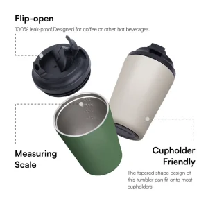 leak proof stainless steel coffee tumbler – 8oz & 12oz