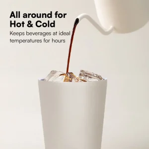 leak proof stainless steel coffee tumbler – 8oz & 12oz