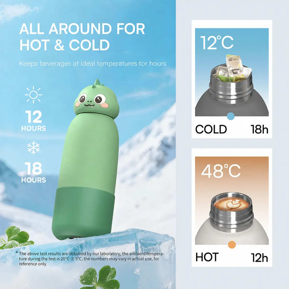 cute animal stainless steel water bottle for kids – 14oz & 17oz cute animal stainless steel water bottle for kids – 14oz & 17oz