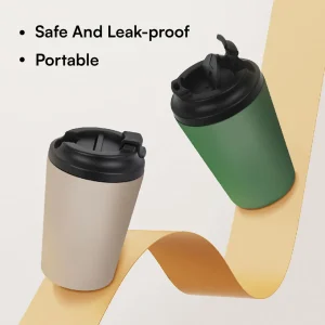 leak proof stainless steel coffee tumbler – 8oz & 12oz