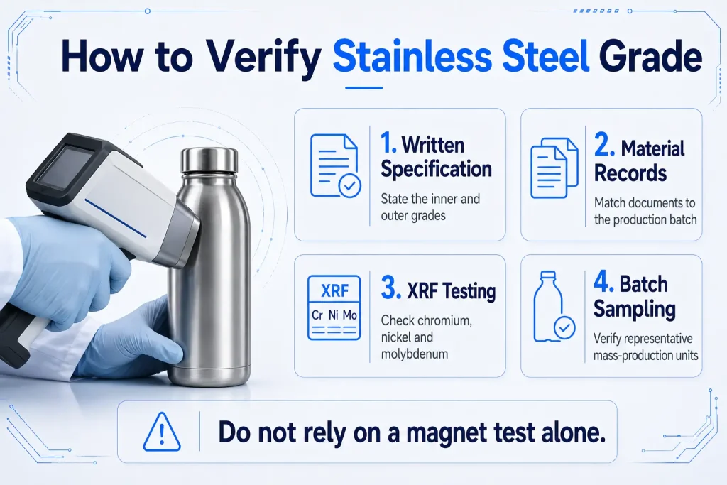 stainless steel bottle xrf material testing