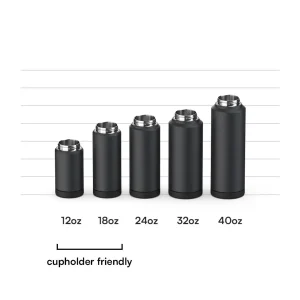 vacuum insulated stainless steel sports water bottle with multiple lid options