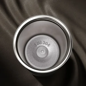 double wall vacuum insulated stainless steel coffee tumbler with leak proof flip lid