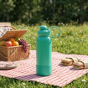 3-in-1 Stainless Steel Water Bottle with 3 Lids – 18, 24 & 32 oz